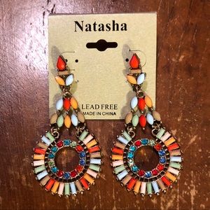 Colorful statement earrings